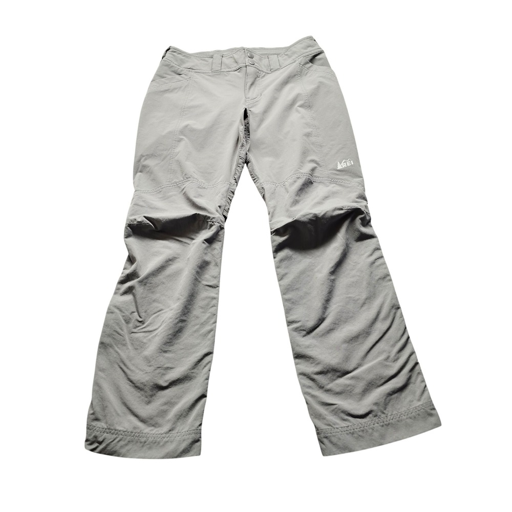 REI Co-op Hiking Pants Womens 8 Pet Gray Outdoor Stretch Articulated 892622